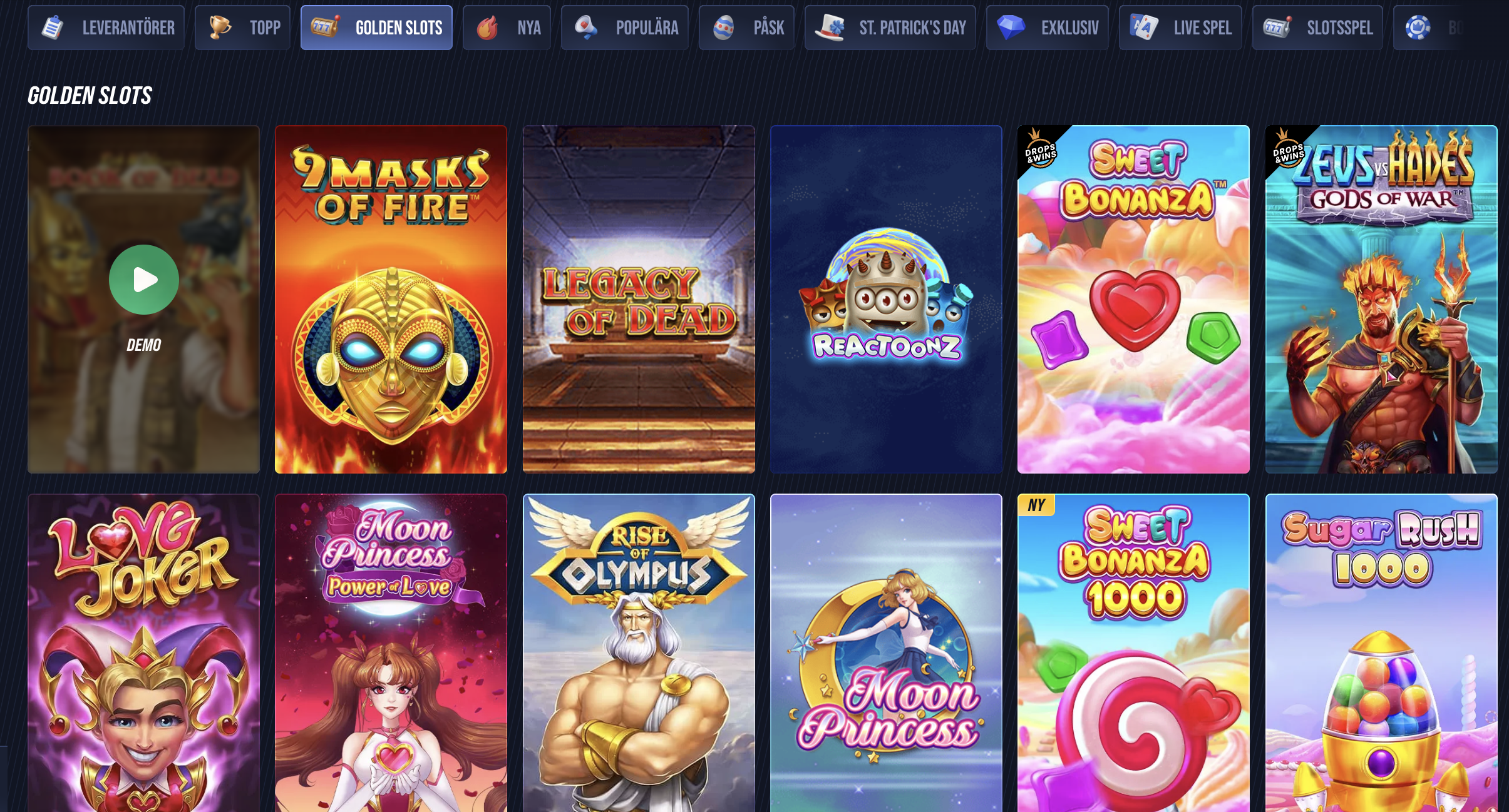 Slots på online casino – välj bland många populära casinospel, bonusar, free spins och olika spel för spelare