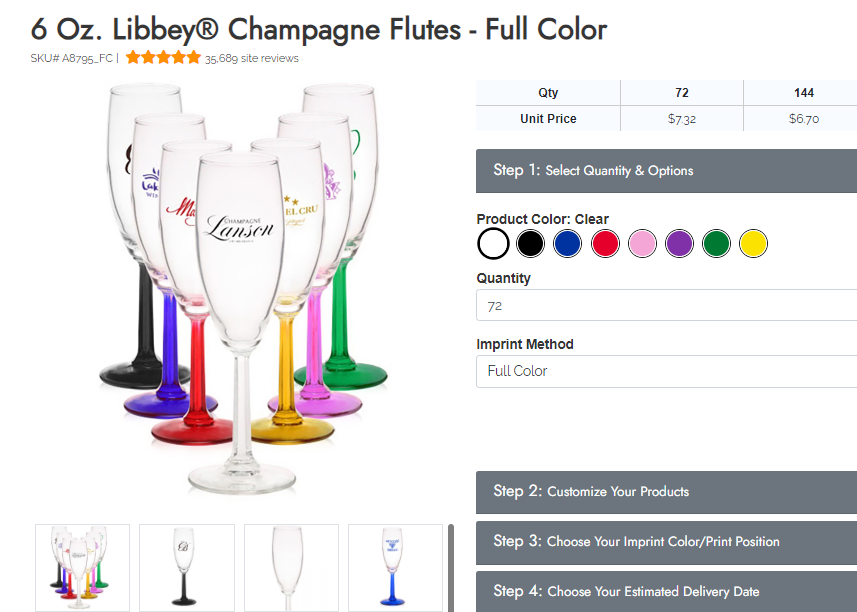 champagne flutes