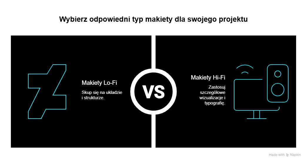 Jakie są główne rodzaje makiet stron internetowych i kiedy wybrać odpowiedni typ?