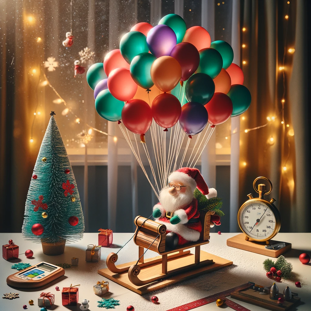 A festive christmas science experiment with Santa's balloon-powered sleigh