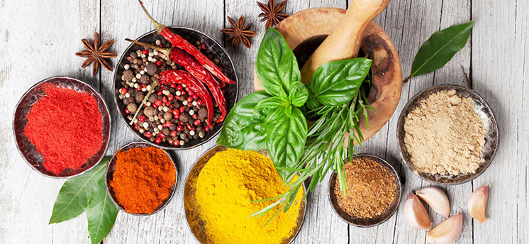 herbs and spices to the soups