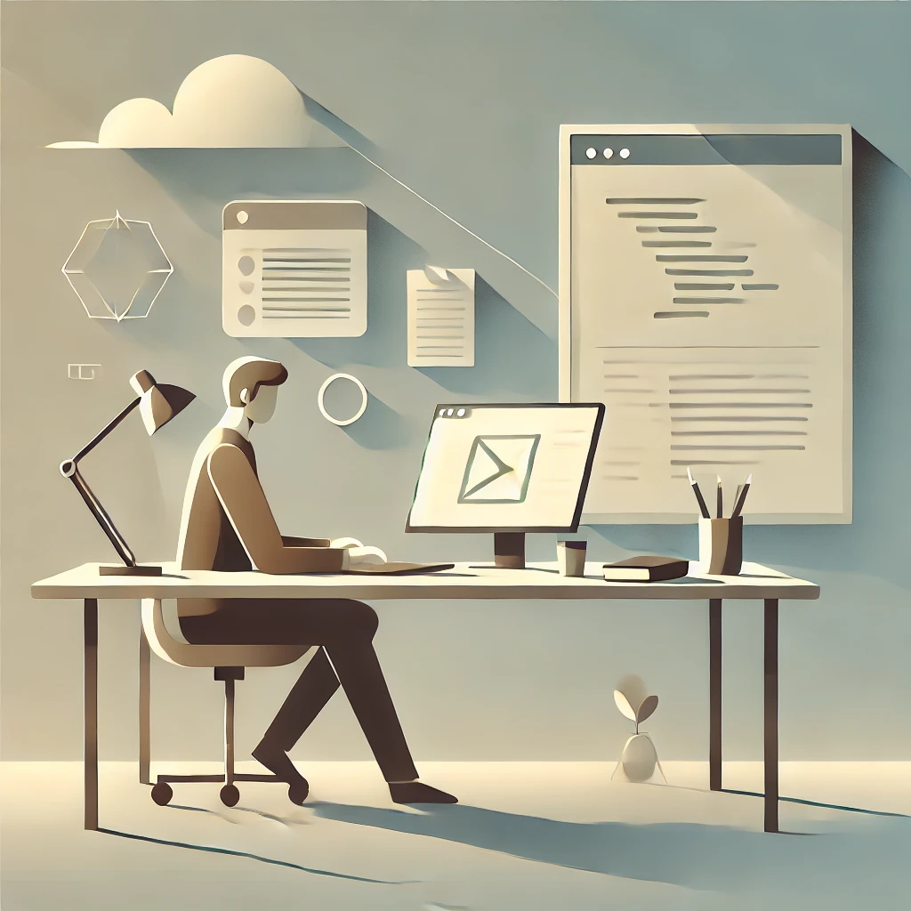 Illustration of a person working on software estimation