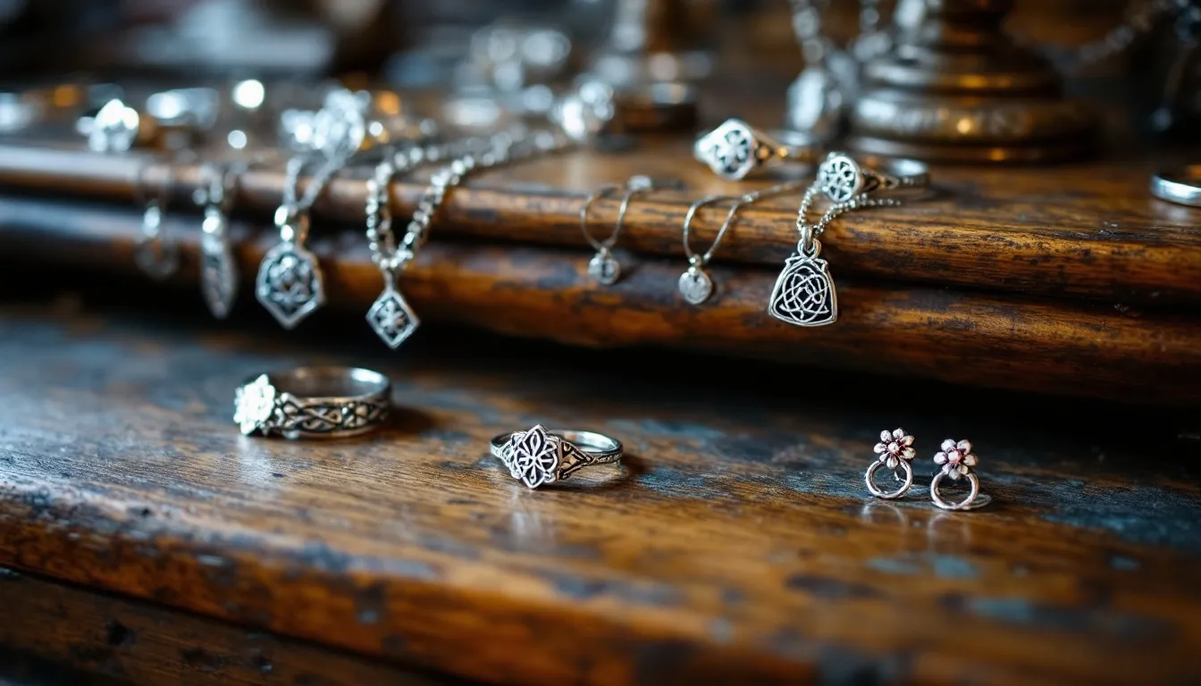 In the image, a designer is working on custom jewellery sketches, surrounded by high-quality materials like gold and silver, showcasing a variety of unique styles for earrings, necklaces, and bracelets. The design process reflects a blend of creativity and detail, aimed at creating personalised jewellery pieces that cater to specific occasions and customer requests.