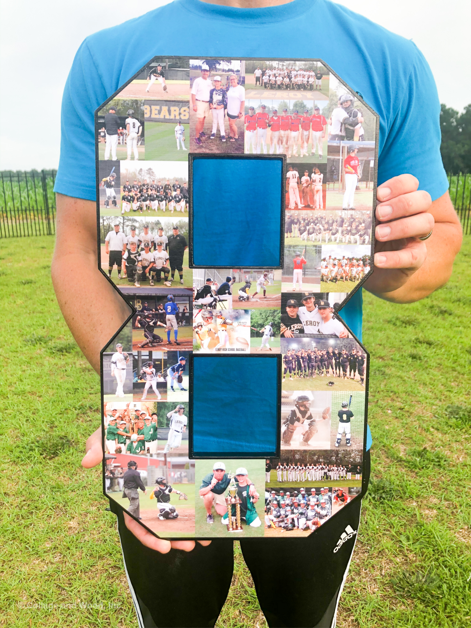 Our custom photo collage gifts are a show stopper and a conversation starter that you will enjoy for years! Shop now at Collageandwood.com #8 collage.