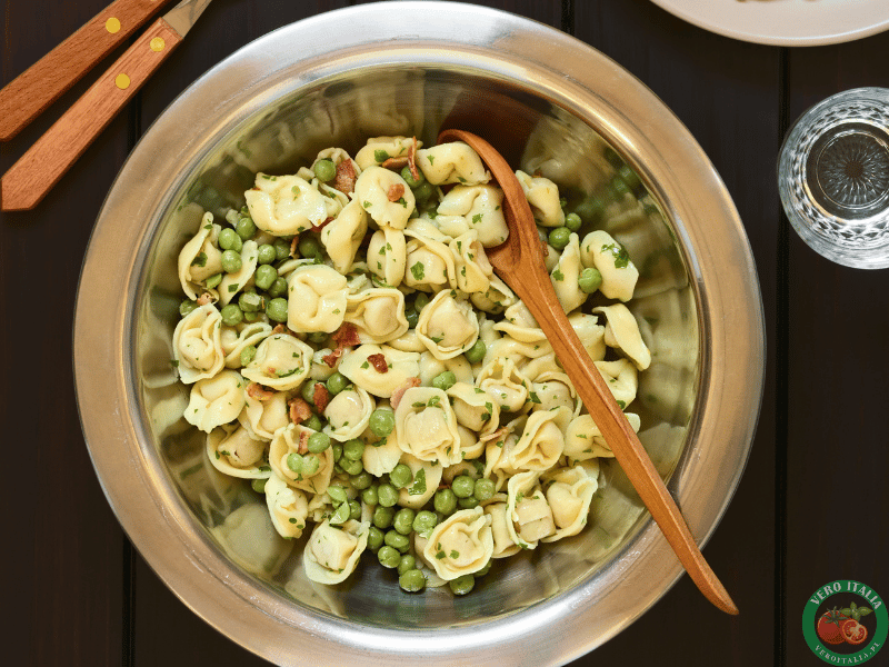 tortellini z groszkiem