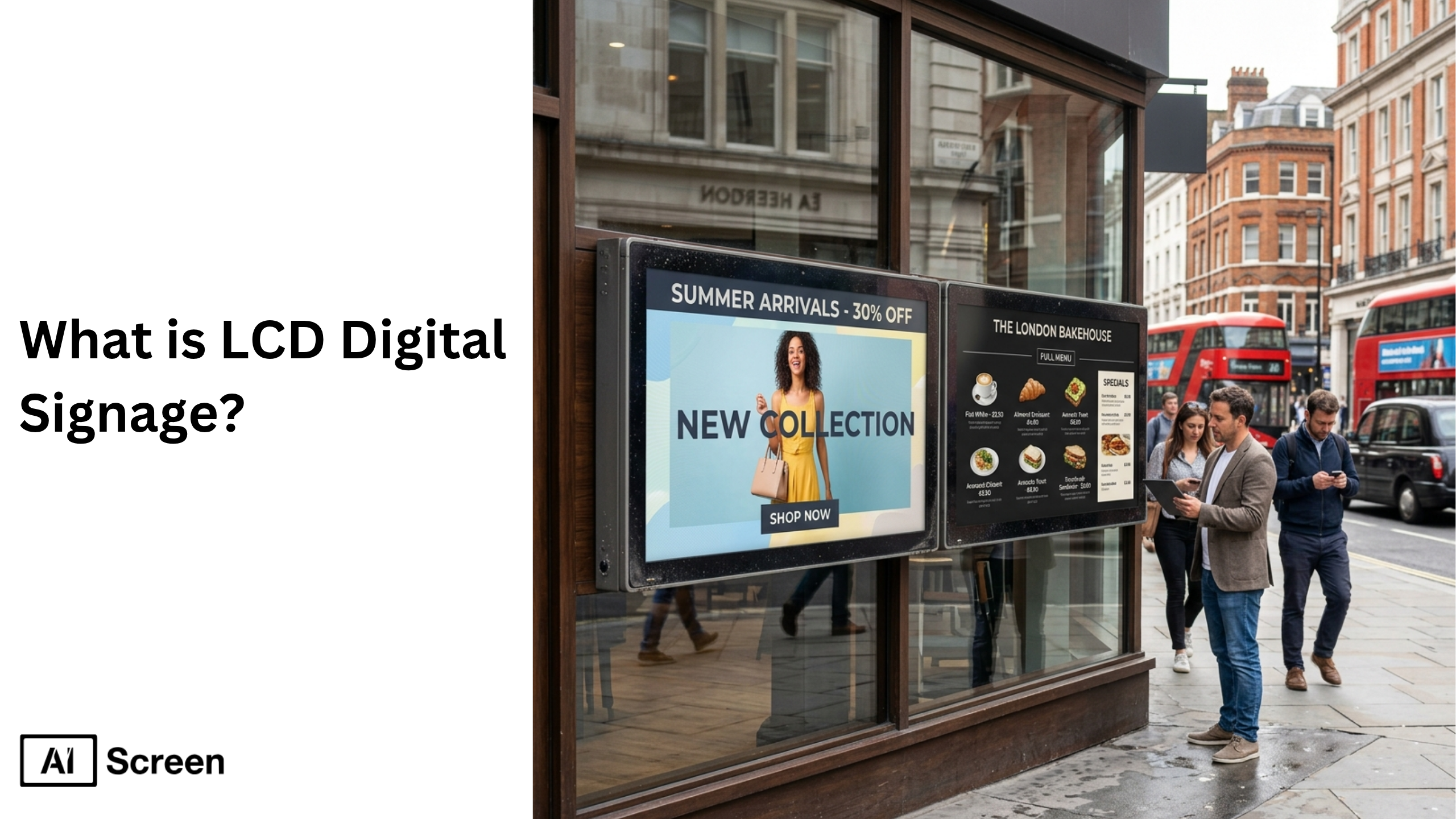 What is LCD Digital Signage? 1 lcd digital signage displays for businesses and events