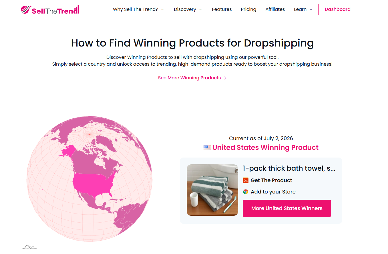 use sell the trend to identify winning products on a global scale