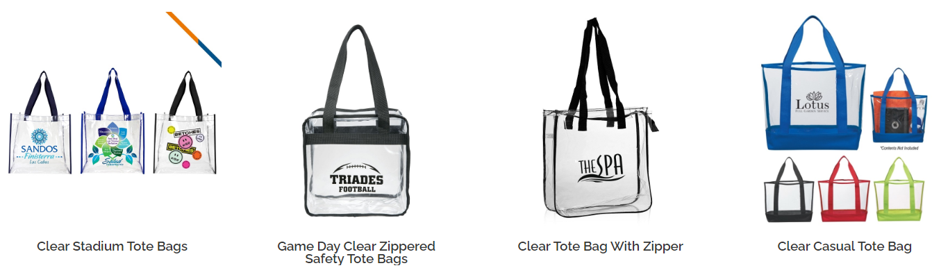 clear bag with handle