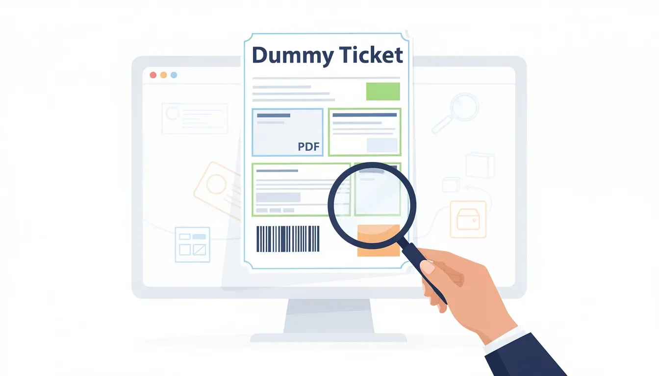 How Singapore visa officers interpret a printable dummy ticket PDF