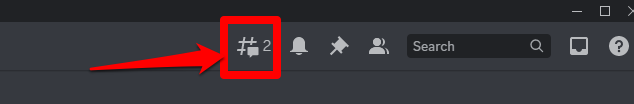 Screenshot showing the Thread Button on Discord
