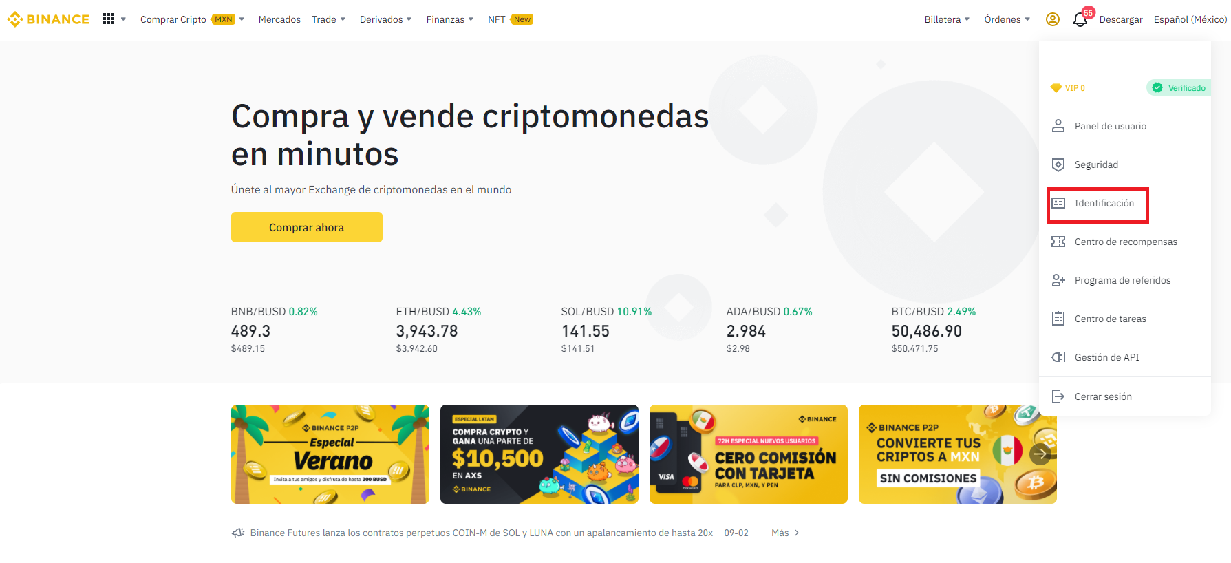 ¡Verifica tu cuenta para acceder a todo el potencial de Binance!