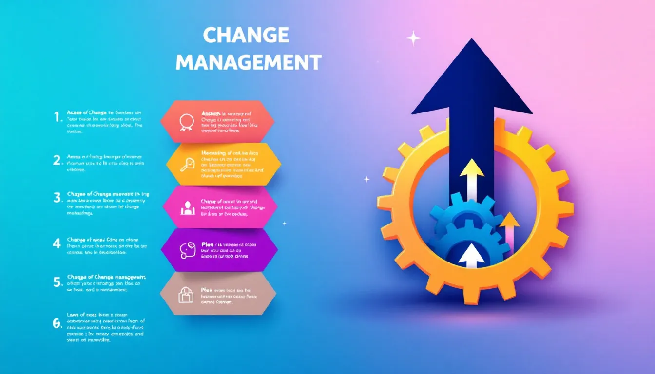 An infographic showing the key benefits of implementing change management in organizations.