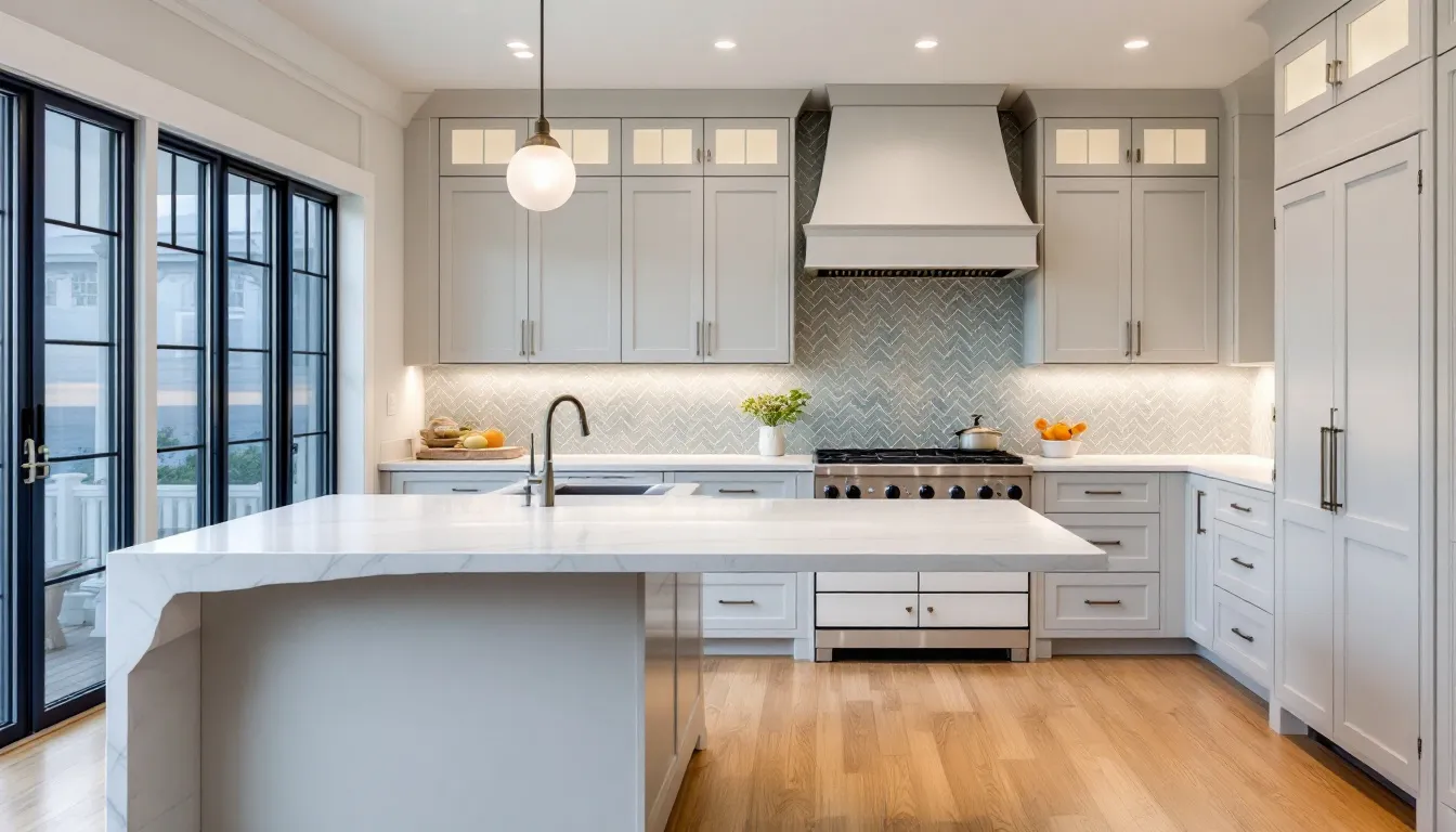 Key elements of a successful kitchen remodel, including cabinets and countertops.