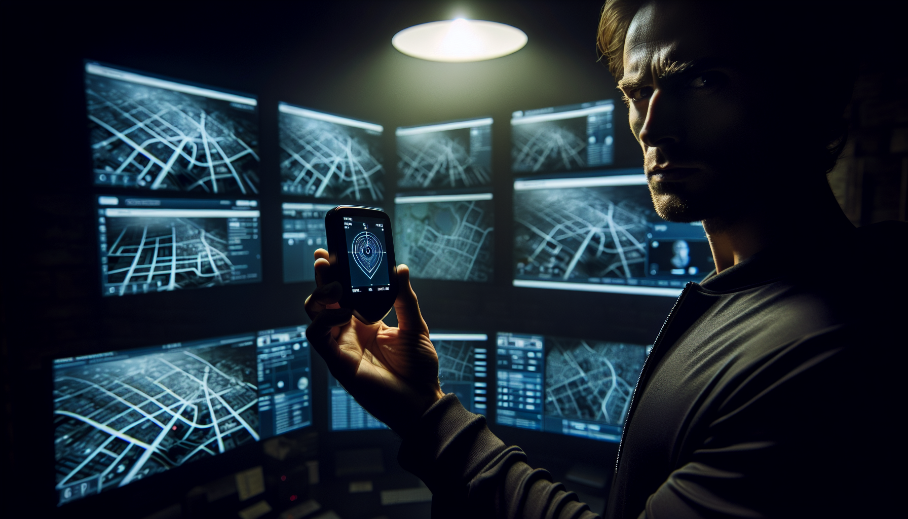 Private investigator using GPS technology