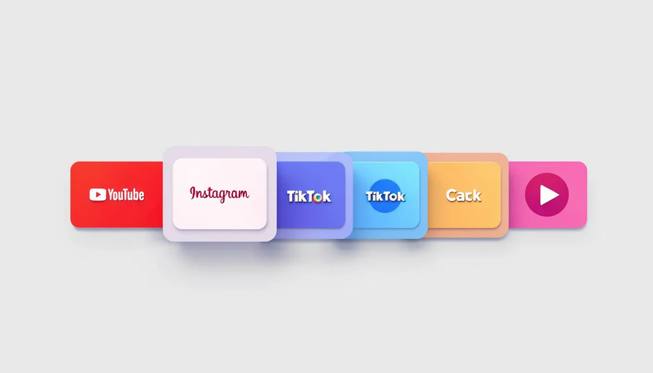 Different video formats for various social media platforms.