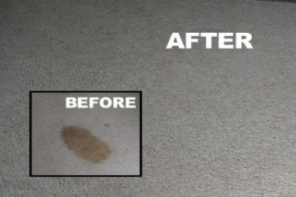 Removing carpet stains from coffee or tea, apply a few drops each of hydrogen peroxide and vinegar solution, let sit then blot but don't rub.