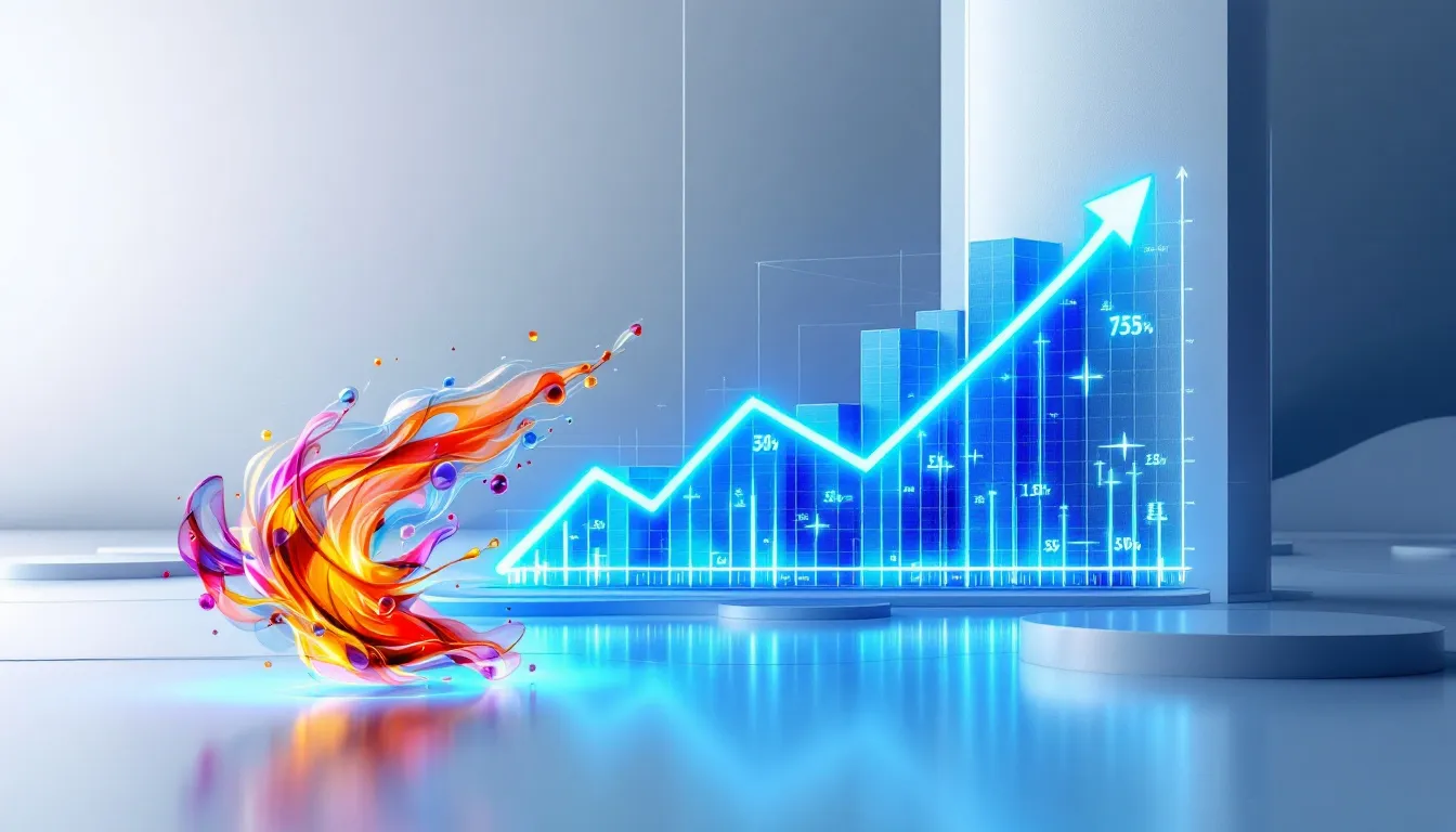 A graph showing the profitability of selling digital art online.