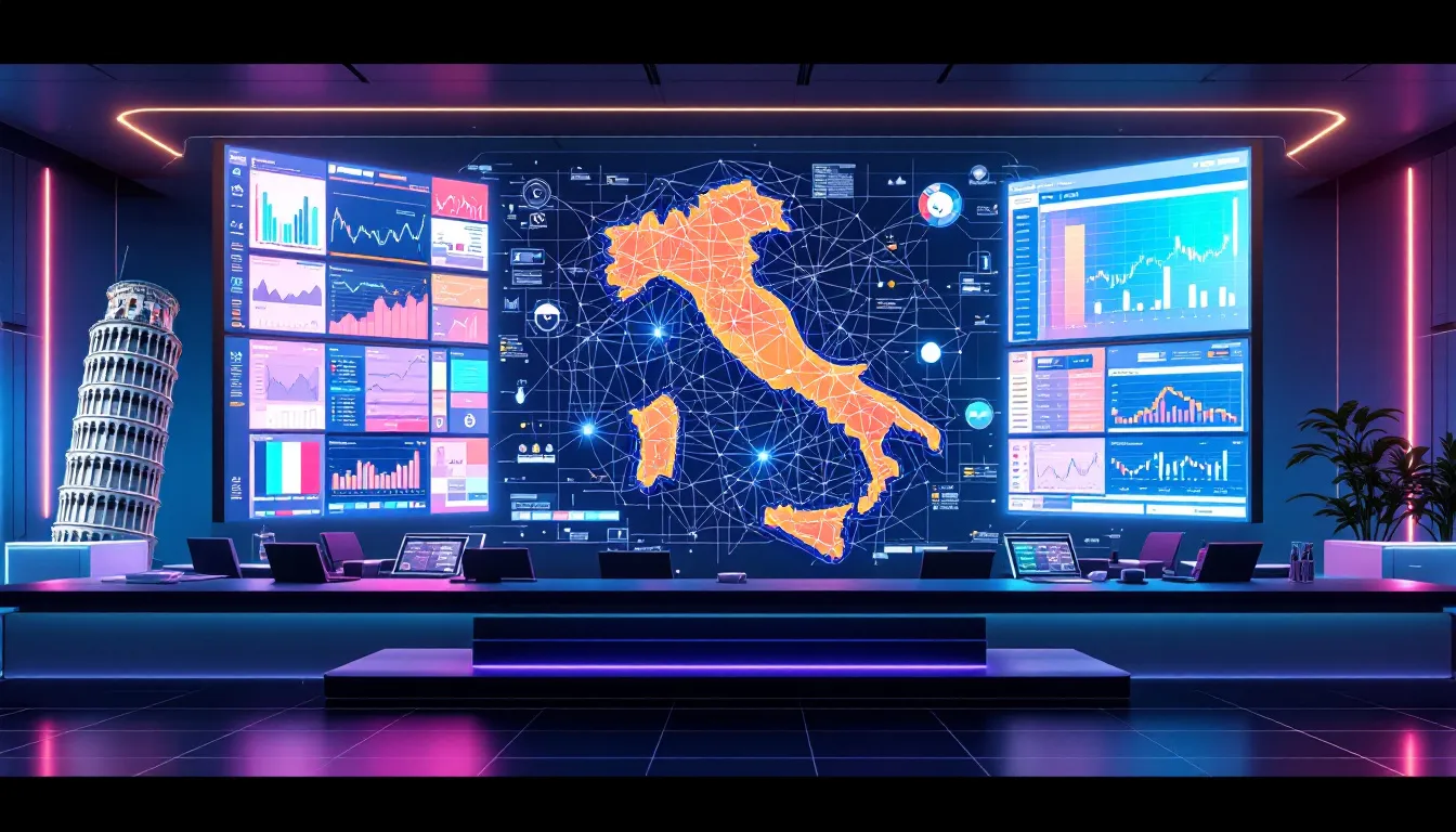 An overview of futures contracts in Italy, depicting the concept of financial trading.