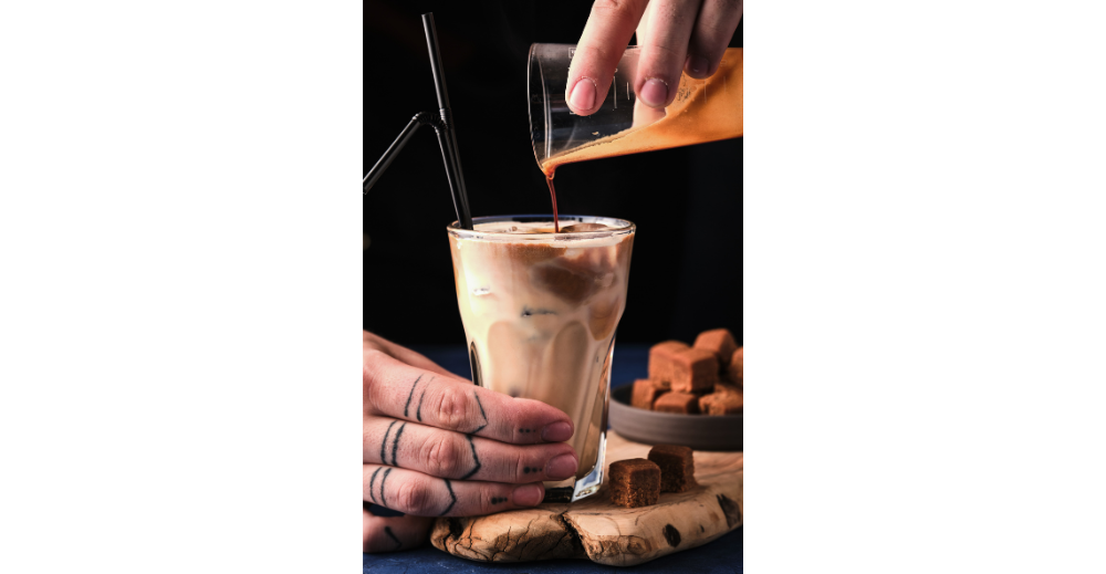 iced coffee with butterscotch