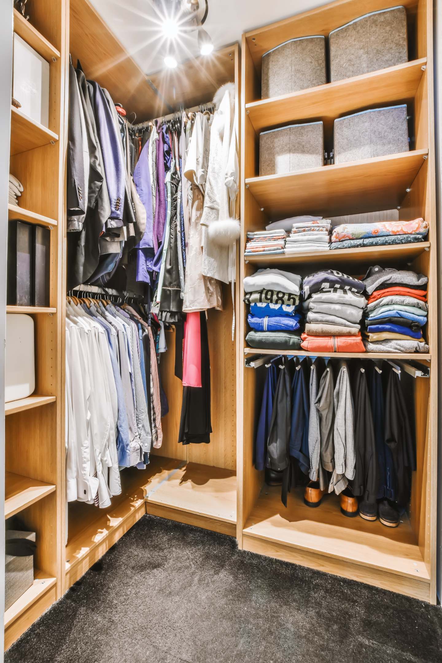 space saving condo ideas - walk in closet