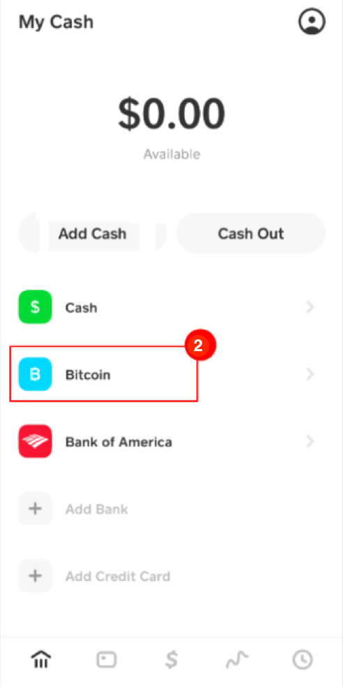 Cash App  Select Bitcoin