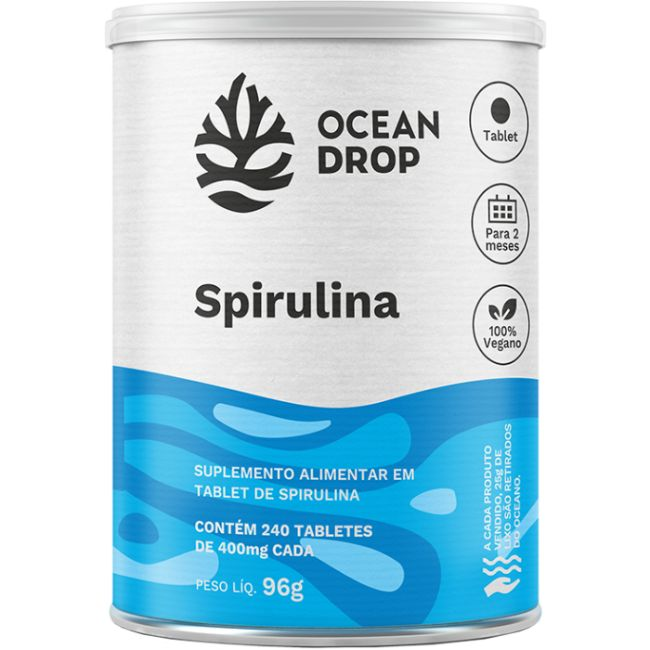 Spirulina Ocean Drop. Fonte da imagem: site oficial da marca.