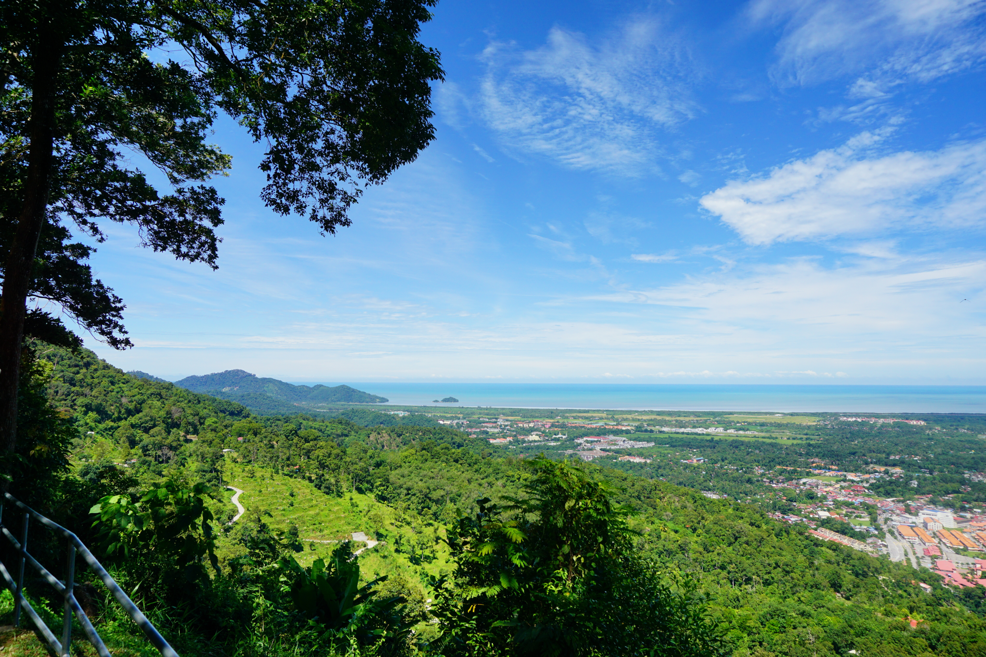 You see from an unique place Balik Pulau city with beautiful houses, beautiful place for tourists
