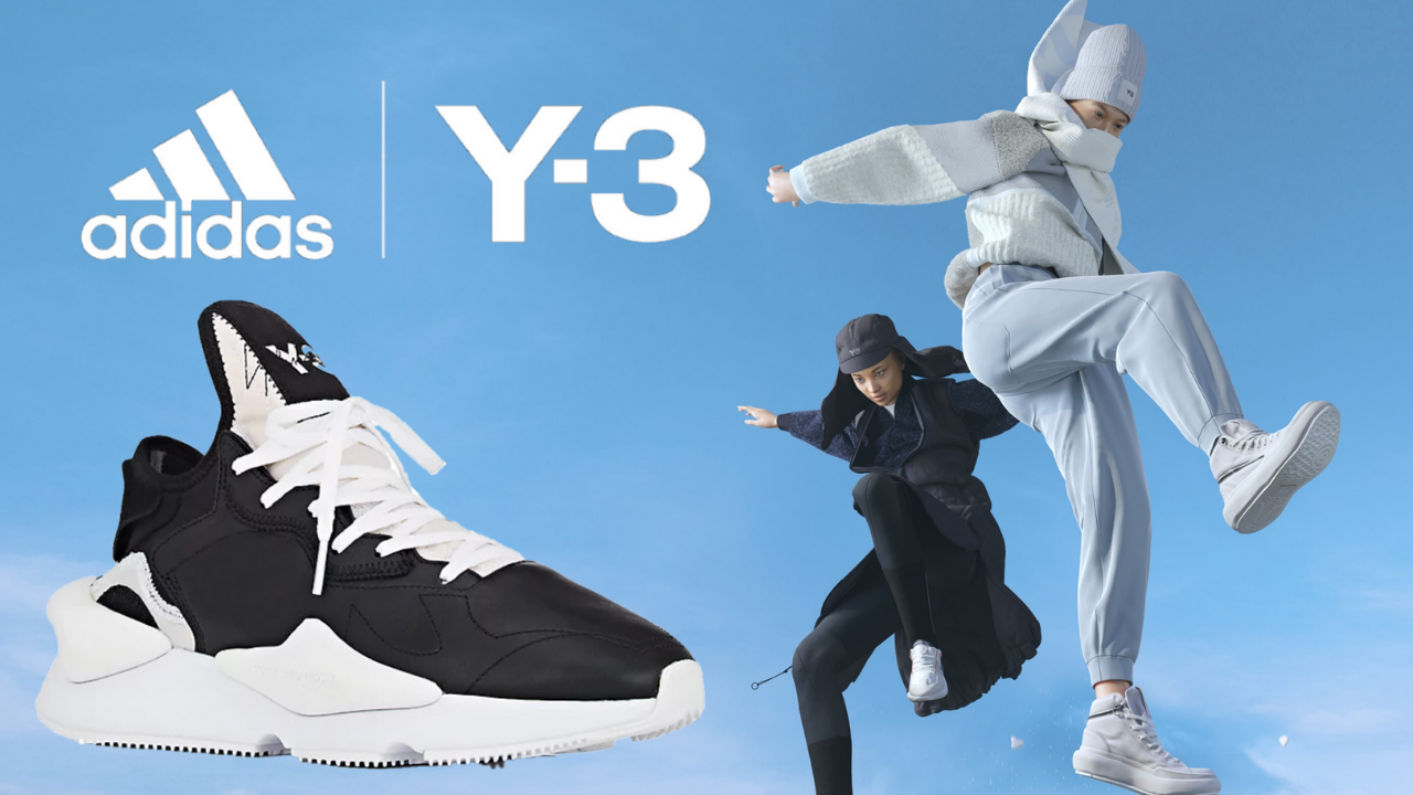 Adidas Y-3 Logo with models in techwear fashion