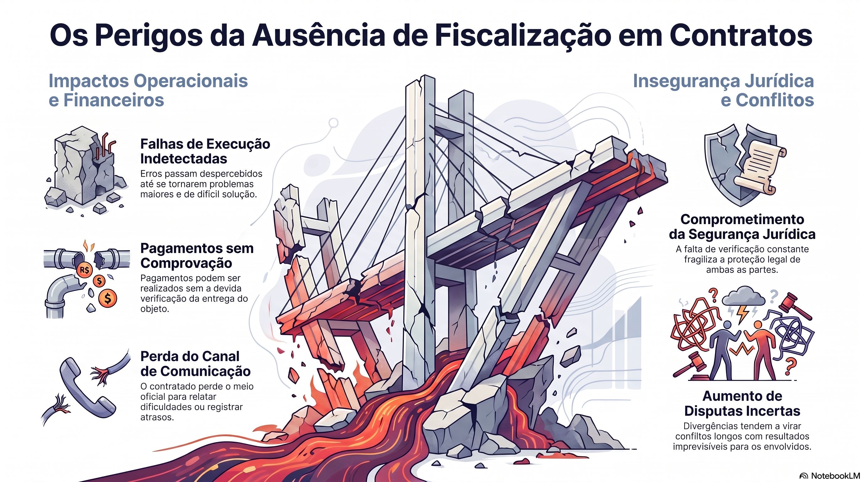 Por que a ausência de fiscal compromete a execução contratual?
