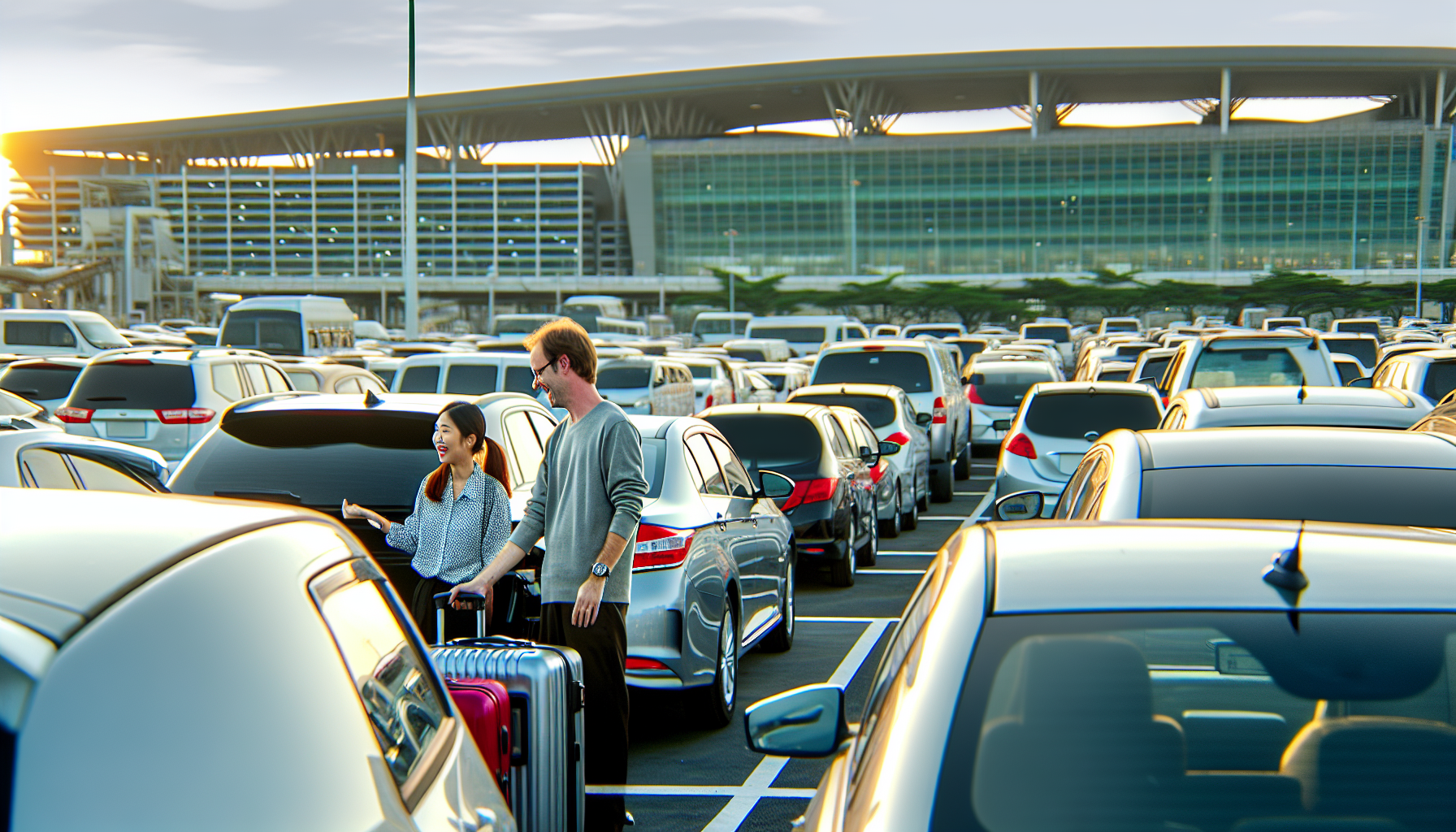 Parking area at LaGuardia Airport