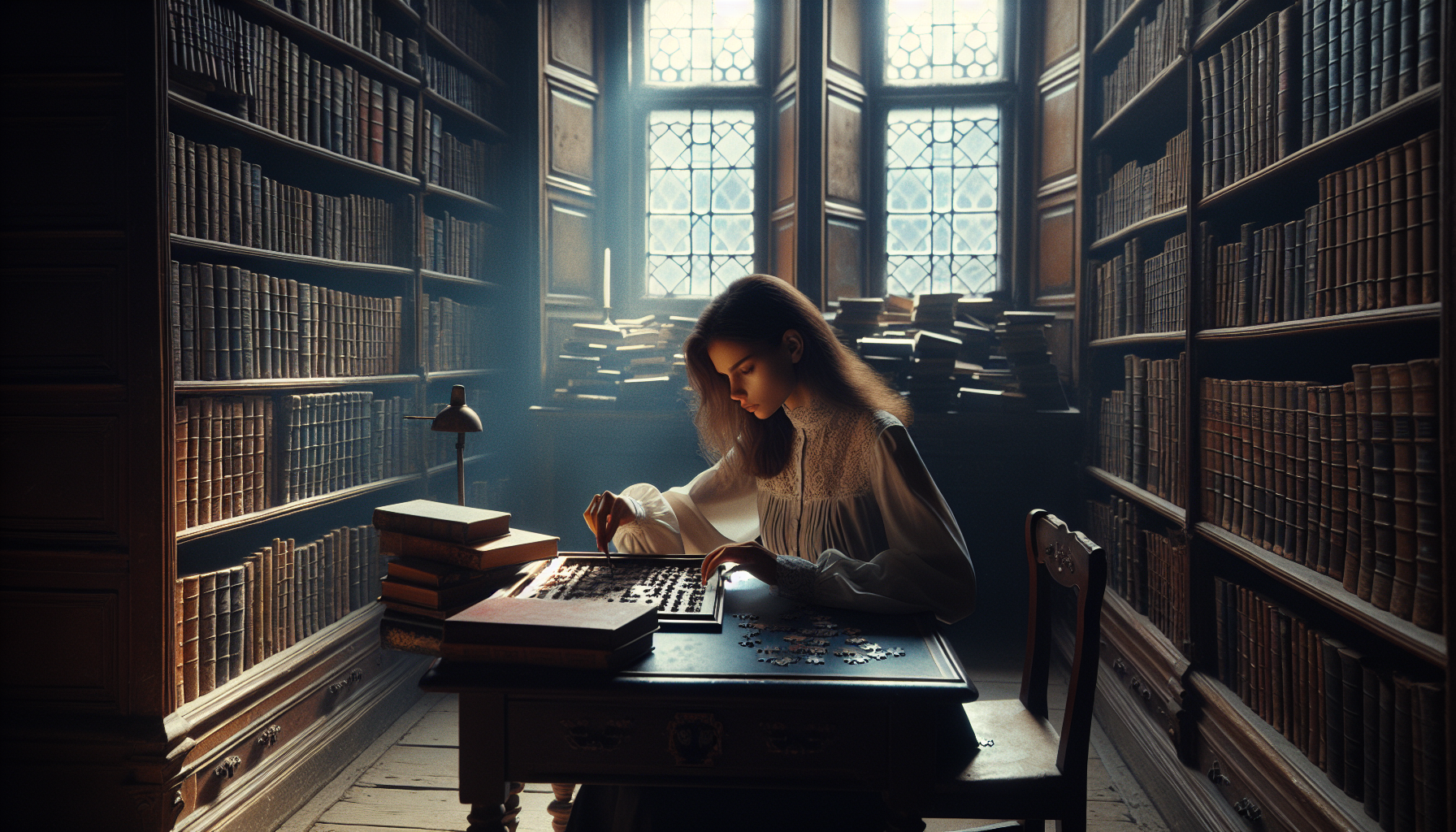 Illustration of a person focusing intently on a task