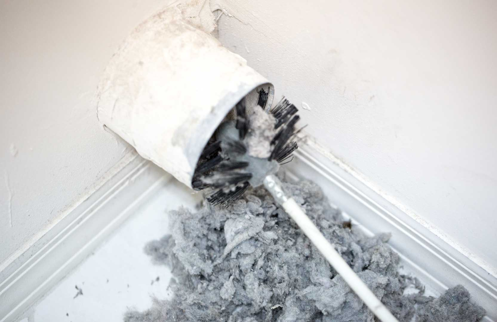 Clean the inside and outside of your dryer's exhaust vent