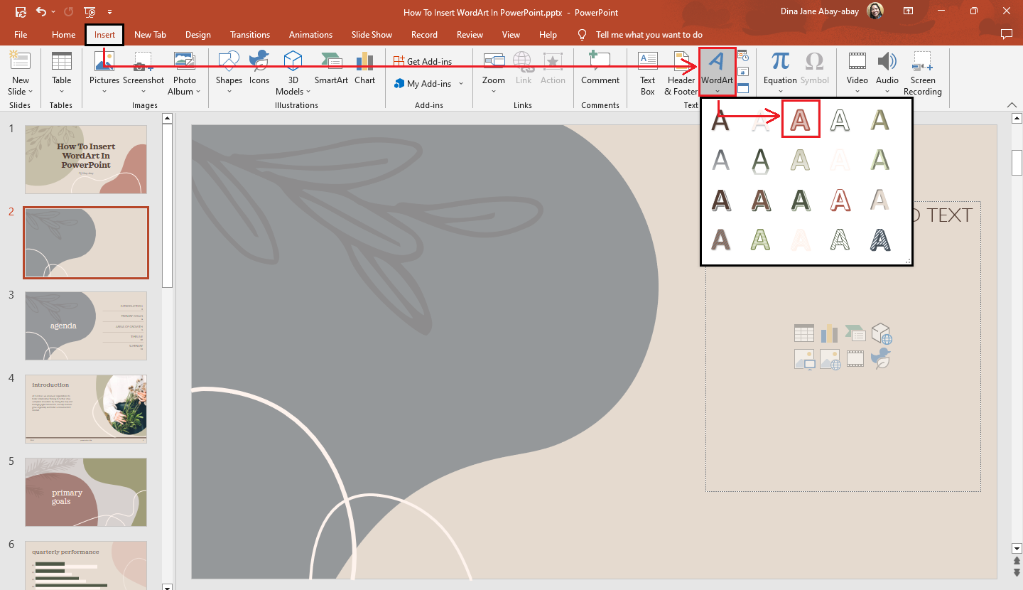 How To Convert Slide Body Text To Wordart In Powerpoint