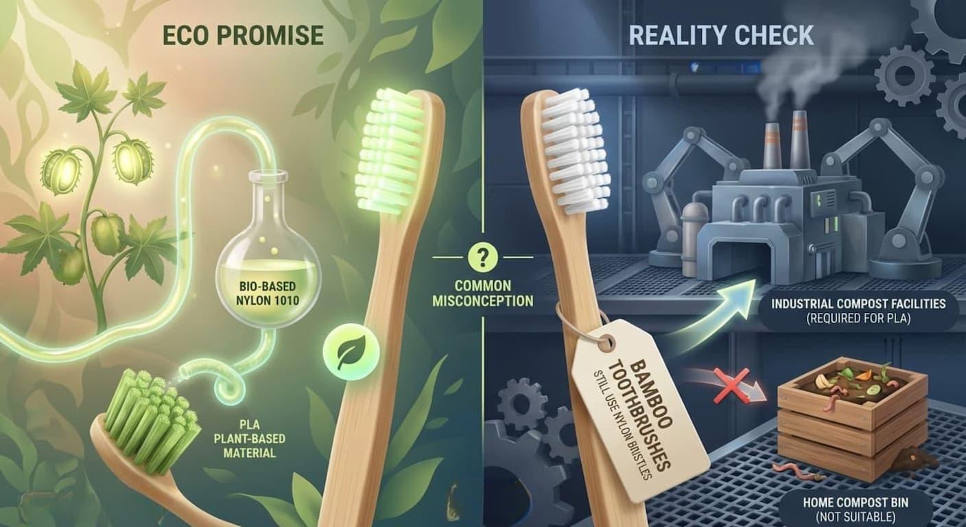 Are Bio-Based and Eco-Friendly Toothbrush Bristles Actually Plastic-Free?
