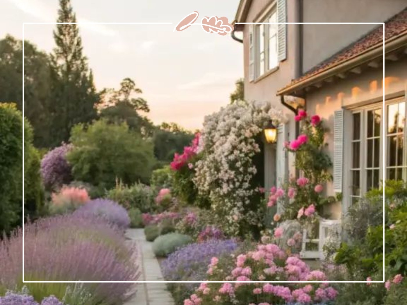 Charming garden with lavender, roses, and cottage-style blooms – Top 50 Flower Species blog by Fabulous Flowers & Gifts.