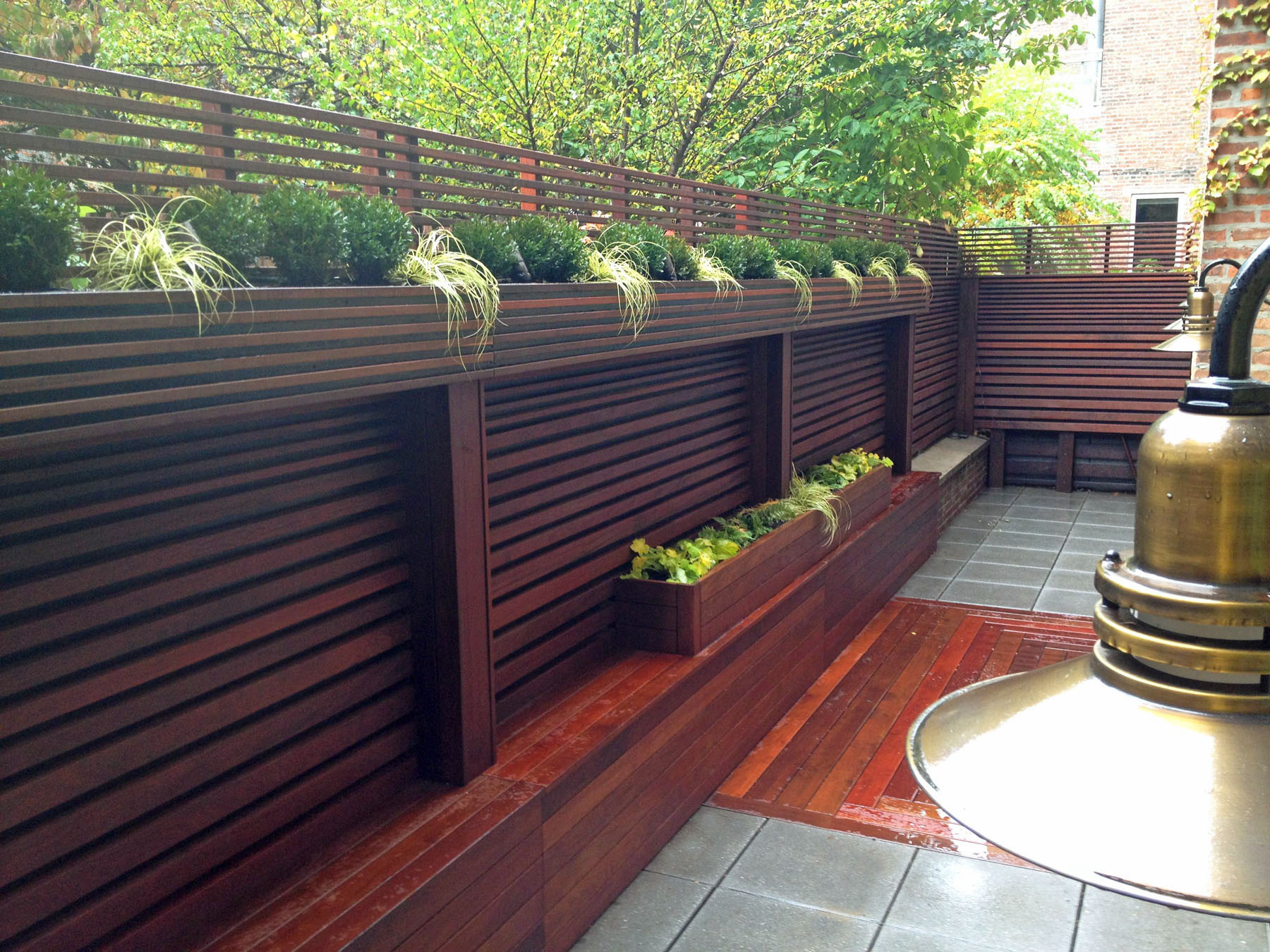 Container Garden Horizontal Fence