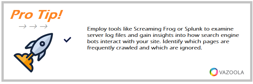 Employ tools like Screaming Frog or Splunk to examine server log files and gain insights into how search engine bots interact with your site. Identify which pages are frequently crawled and which are ignored. 