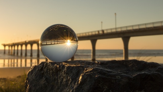 new brighton, crystal ball, sunrise