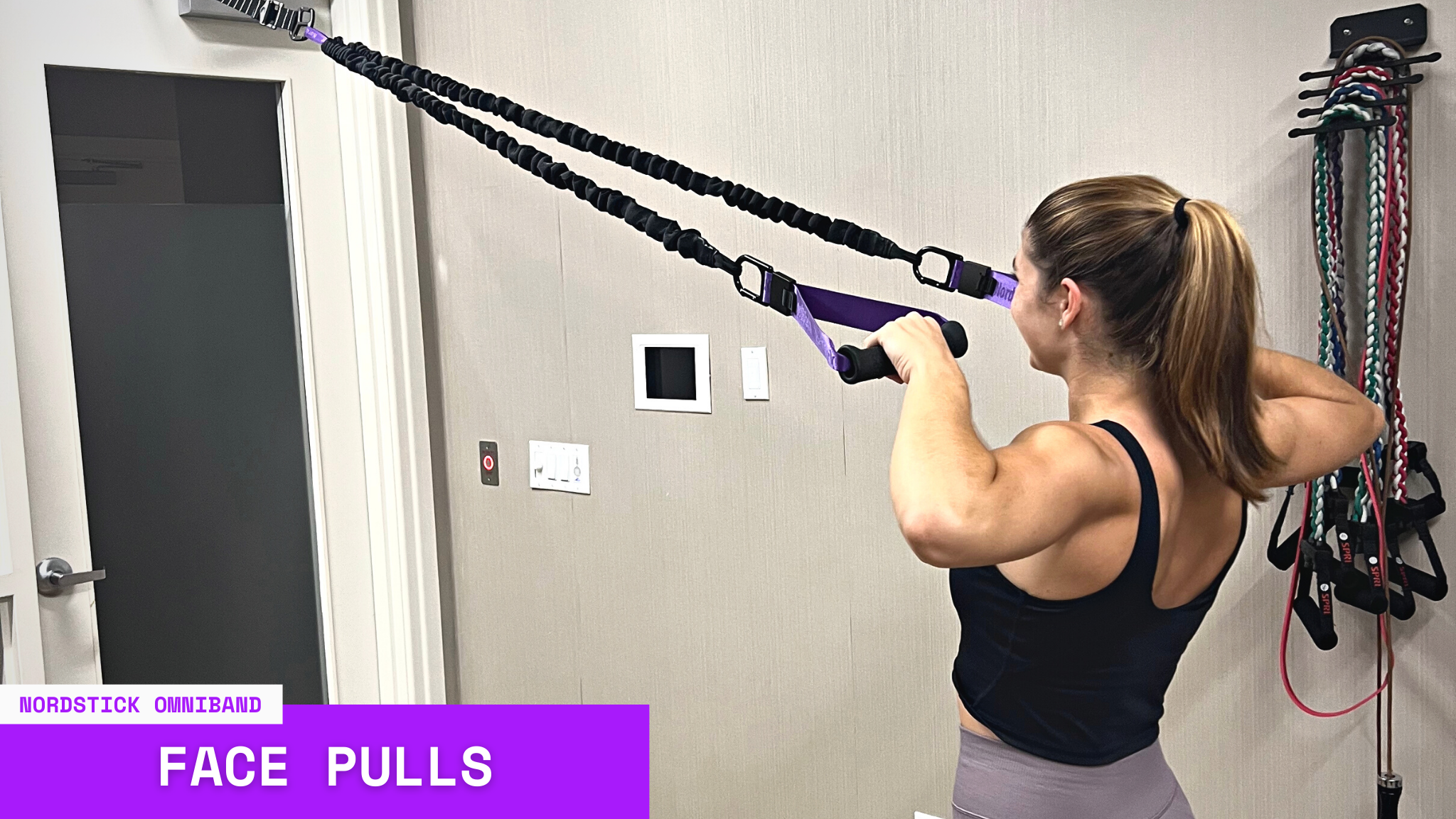 The OmniBand is the perfect at-home partner for your weight training. You can add extra resistance with ease, too!