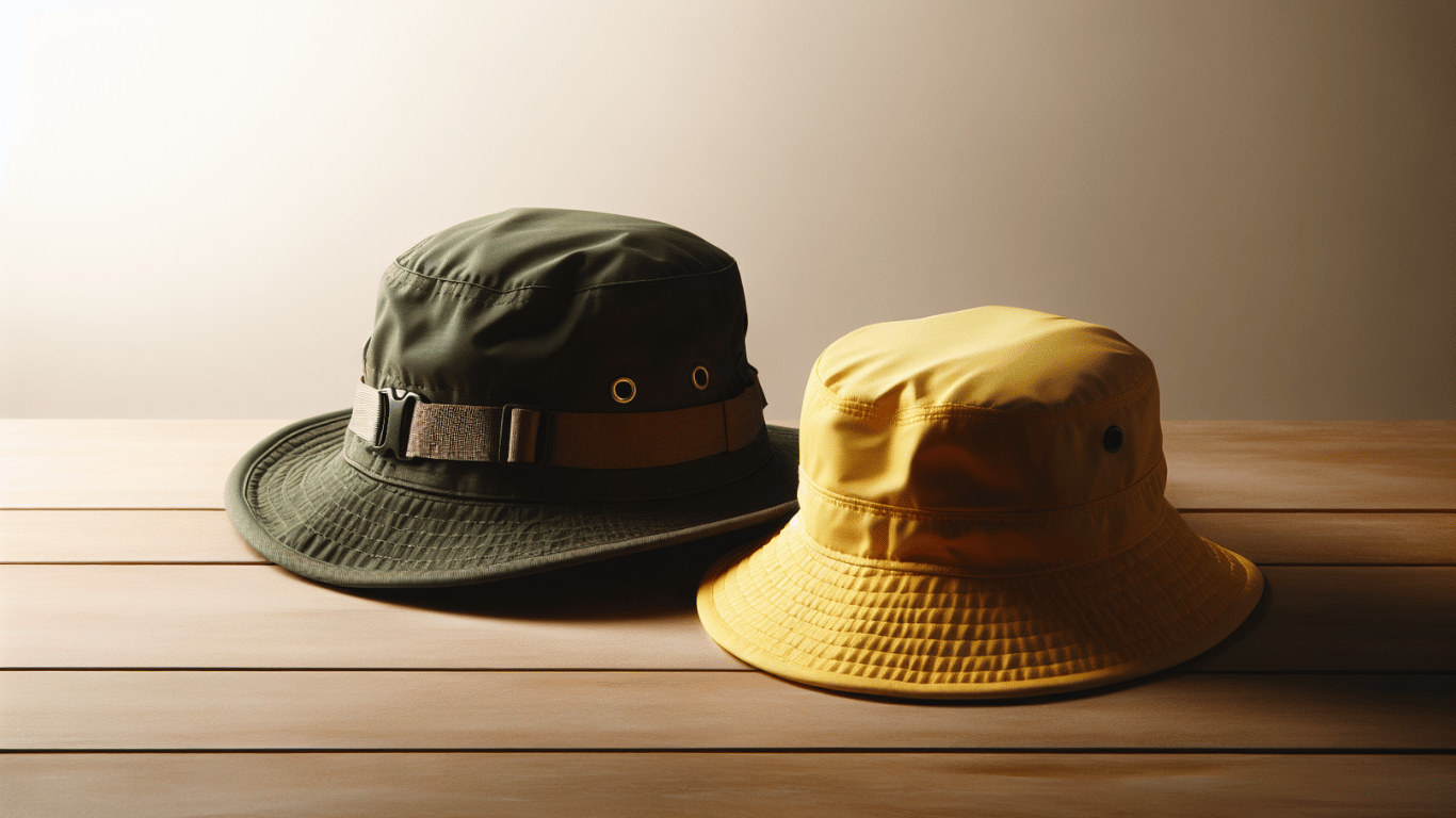 Two different hats - boonie hat and bucket hat