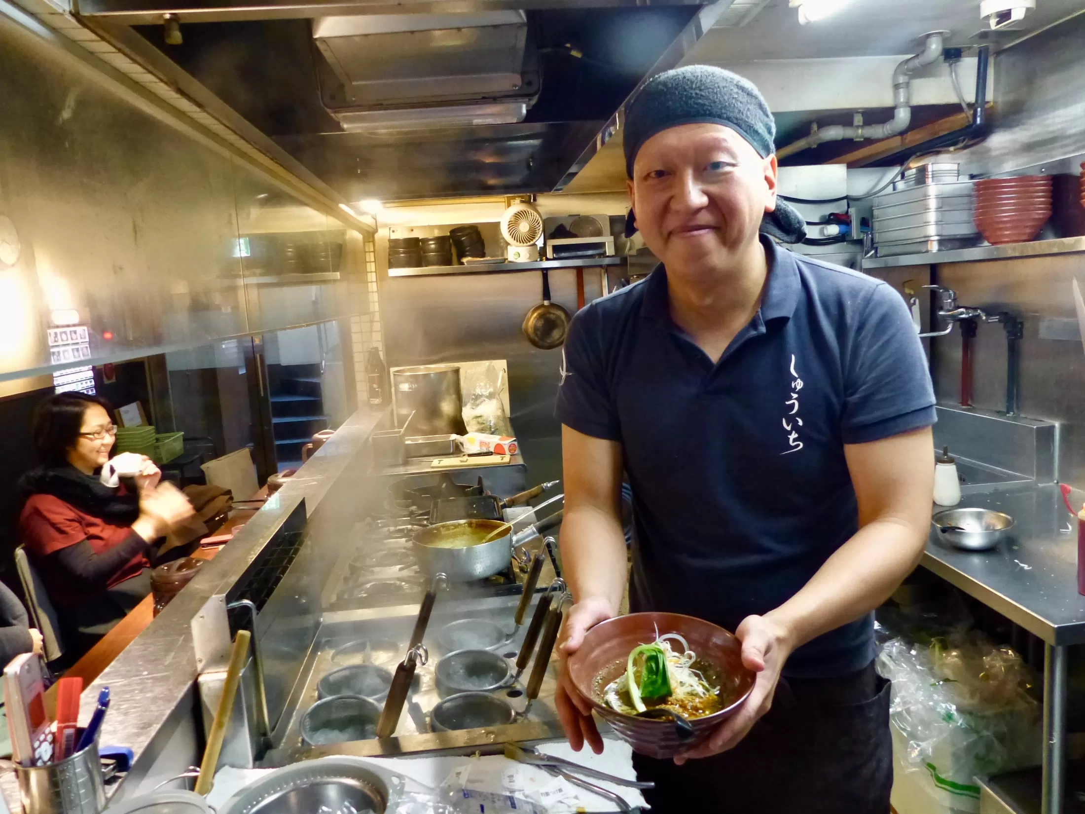 The ramen chef at Shuichi in Tokyo, photo by Linda Barnard