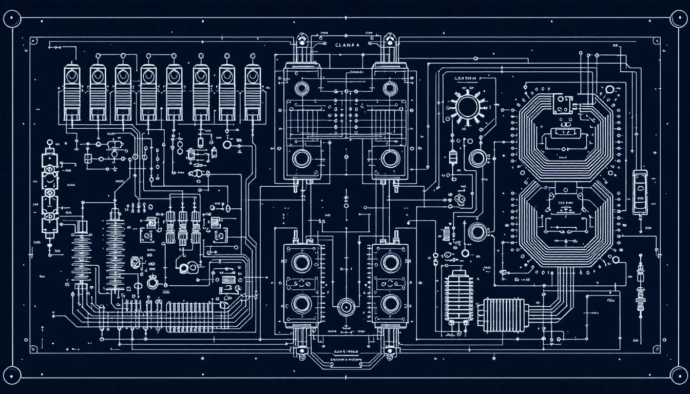 An illustration of a class A amplifier circuit.