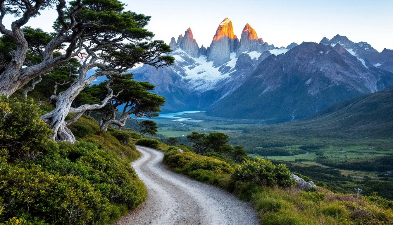  Patagonia is depicted as a stunning natural landscape featuring rugged mountains, lush forests, and clear blue skies, representing the essence of adventure and outdoor exploration. This captivating scene serves as a backdrop for inbound marketing strategies that focus on attracting customers through valuable content and effective engagement with the target audience.