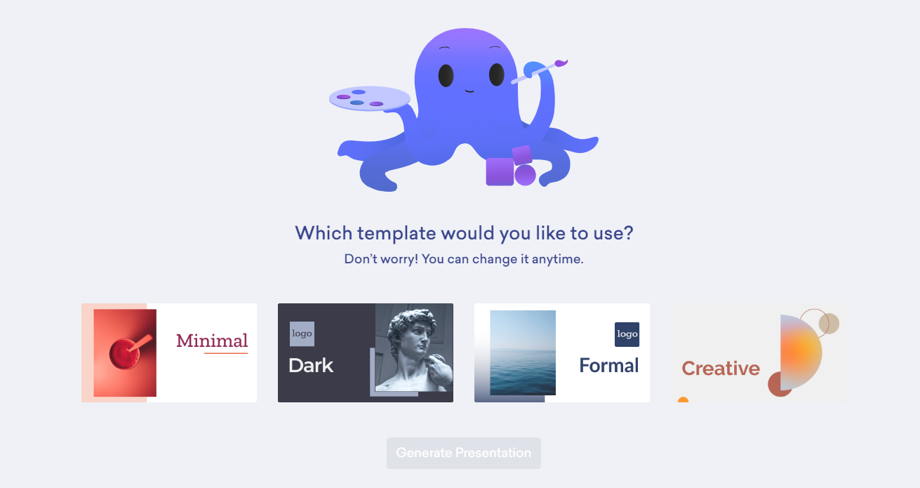 Image of Decktopus AI theme options