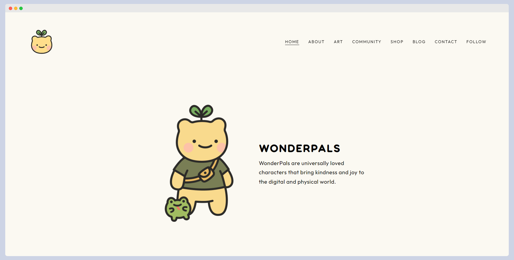 WonderPals Website Homepage