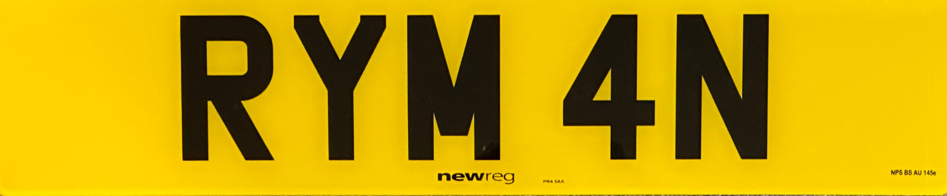 private plate example RYM 4N