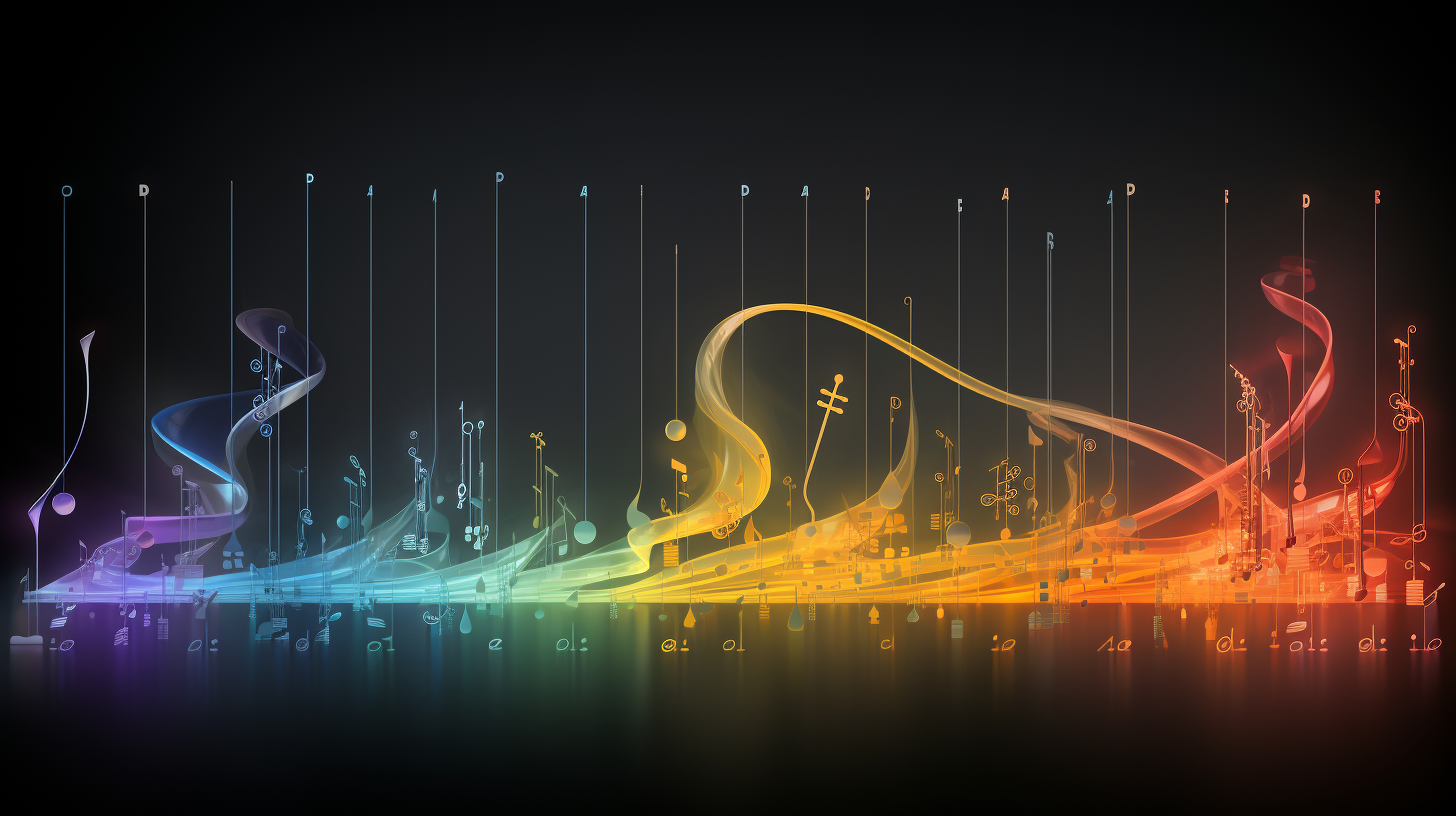 an artistic interpretation of a musical scale