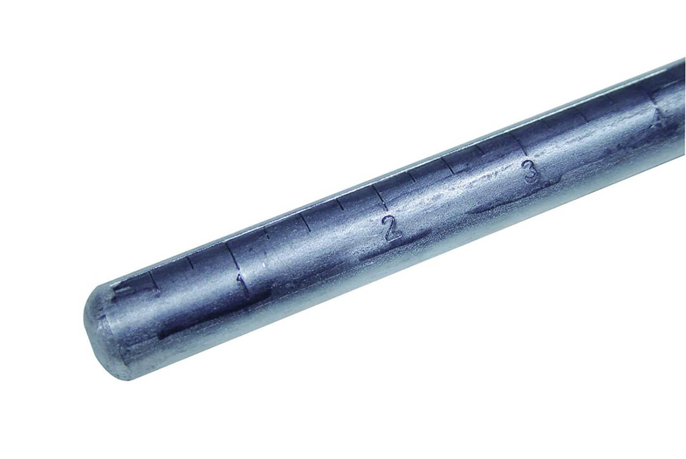 Hemispherical tip of a high-quality tamping rod