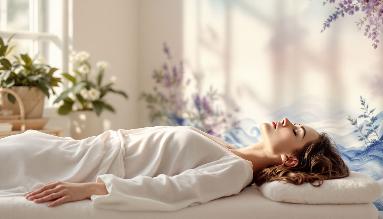 bd1860cd ea33 4209 869c 57449699c23a A serene setting for a massage therapy session, highlighting the benefits of aromatherapy.