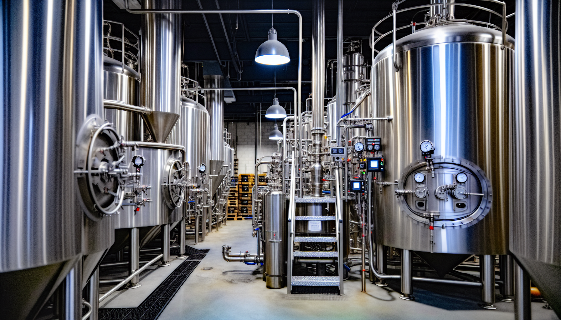 Brewing equipment at 3 Sons Brewing Company in Fort Lauderdale